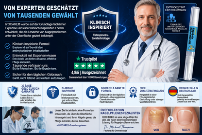 IYOCARE® Nagelpilz Reparatur-Stift Bekämpft die Ursache — Sichtbare Verbesserung in wenigen Tagen* Die meisten Behandlungen bleiben an der Oberfläche. Diese wirkt tiefer.