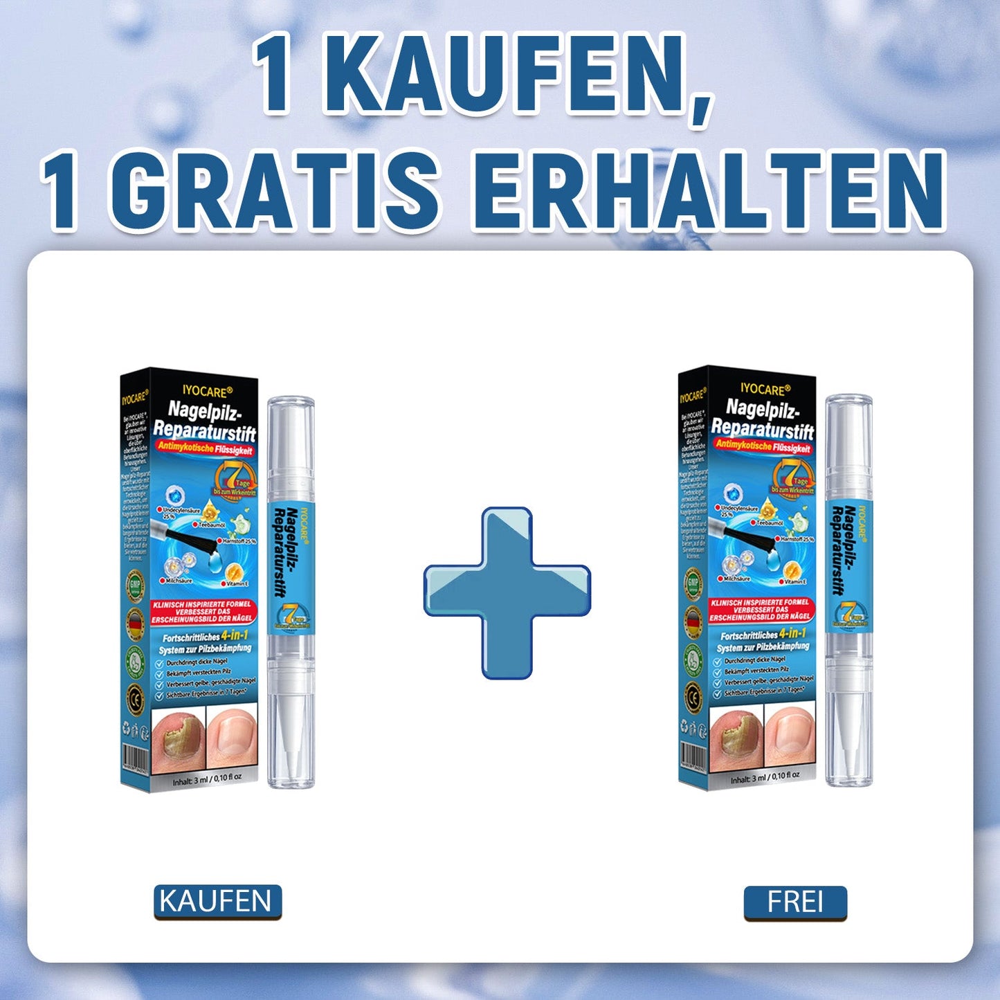 IYOCARE® Nagelpilz Reparatur-Stift Bekämpft die Ursache — Sichtbare Verbesserung in wenigen Tagen* Die meisten Behandlungen bleiben an der Oberfläche. Diese wirkt tiefer.