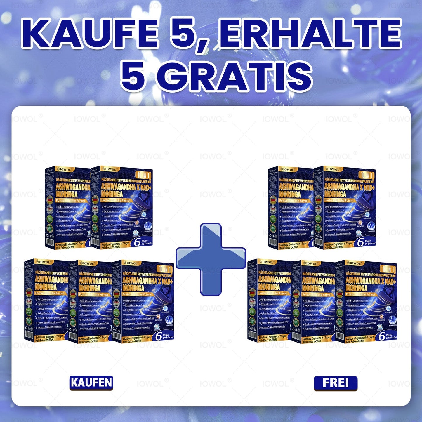 IOWOL® Schlafpflaster für die Nacht! Sanft entspannen, besser abschalten & erholter aufwachen.