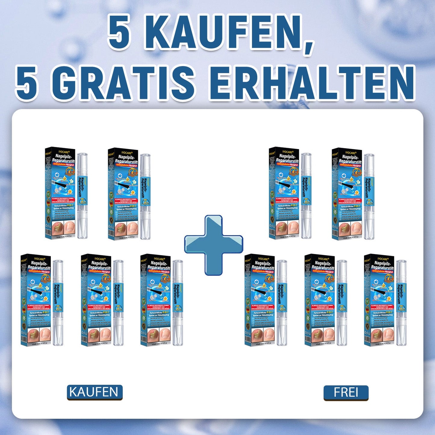 IYOCARE® Nagelpilz Reparatur-Stift Bekämpft die Ursache — Sichtbare Verbesserung in wenigen Tagen* Die meisten Behandlungen bleiben an der Oberfläche. Diese wirkt tiefer.