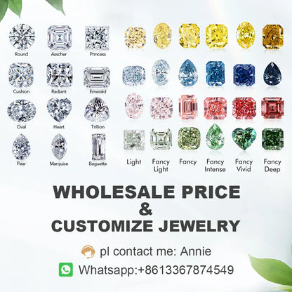 1ct 1.5ct 2ct 2.5ct 3ct 5ct With IGI certificate Round Lab Grown Diamonds  CVD HPHT Laboratory Diamond Wholesales