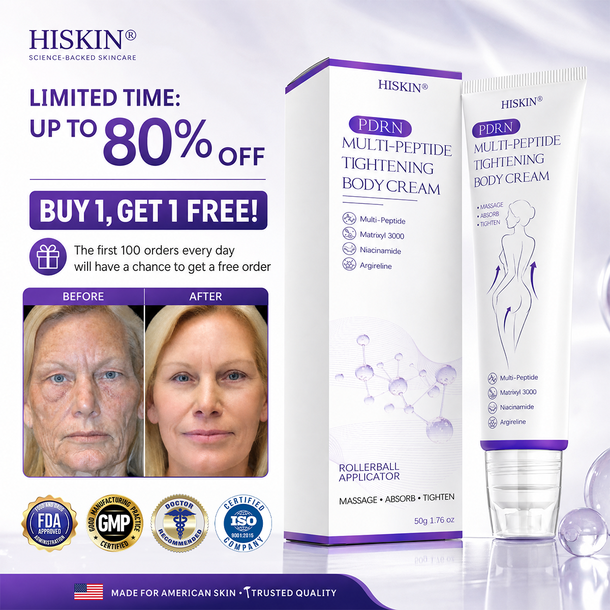 𝐇𝐈𝐒𝐊𝐈𝐍® 𝐏𝐃𝐑𝐍 𝐌𝐮𝐥𝐭𝐢-𝐏𝐞𝐩𝐭𝐢𝐝 𝐁𝐨𝐝𝐲𝐫𝐨𝐥𝐥𝐞𝐫-𝐂𝐫𝐞𝐦𝐞 ✨ 𝐀𝐧𝐭𝐢-𝐀𝐠𝐢𝐧𝐠 · 𝐇𝐚𝐮𝐭𝐬𝐭𝐫𝐚𝐟𝐟𝐮𝐧𝐠 · 𝐅𝐞𝐮𝐜𝐡𝐭𝐢𝐠𝐤𝐞𝐢𝐭 · 𝐇𝐚𝐮𝐭𝐫𝐞𝐩𝐚𝐫𝐚𝐭𝐮𝐫 · 𝐄𝐛𝐞𝐧𝐦äß𝐢𝐠𝐞𝐫 𝐇𝐚𝐮𝐭𝐭𝐨𝐧 💛